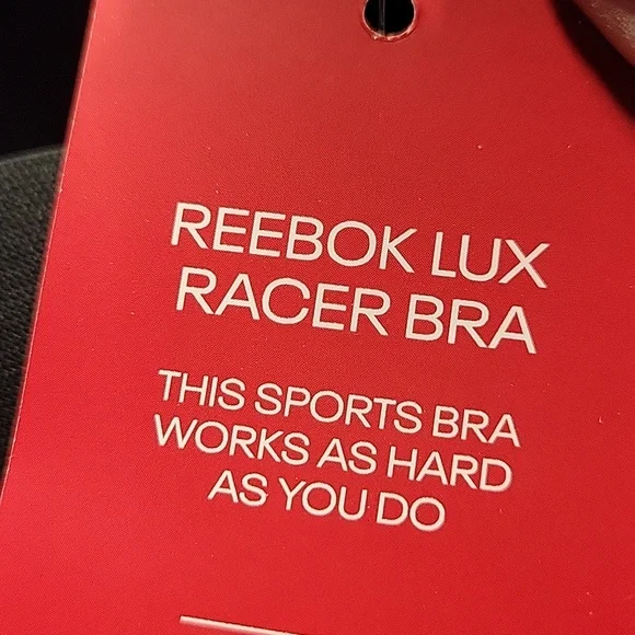 Reebok Women's Navy Lux Vector Sports Bra Size XL - Picture 8 of 8